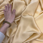 Golden Haze 100% Pure Mulberry Silk Fabric 19mm Cut-to-Size Silk Fabric
