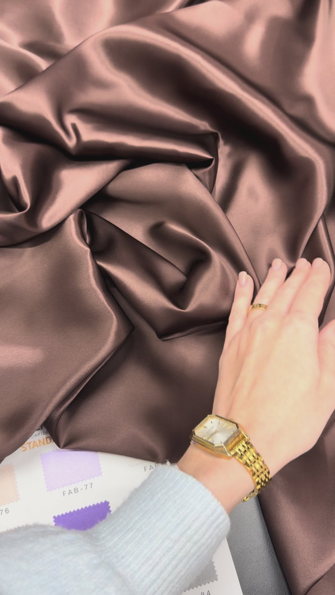 Dark Brown 100% Pure Mulberry Silk Fabric 19mm Cut-to-Size Silk Fabric
