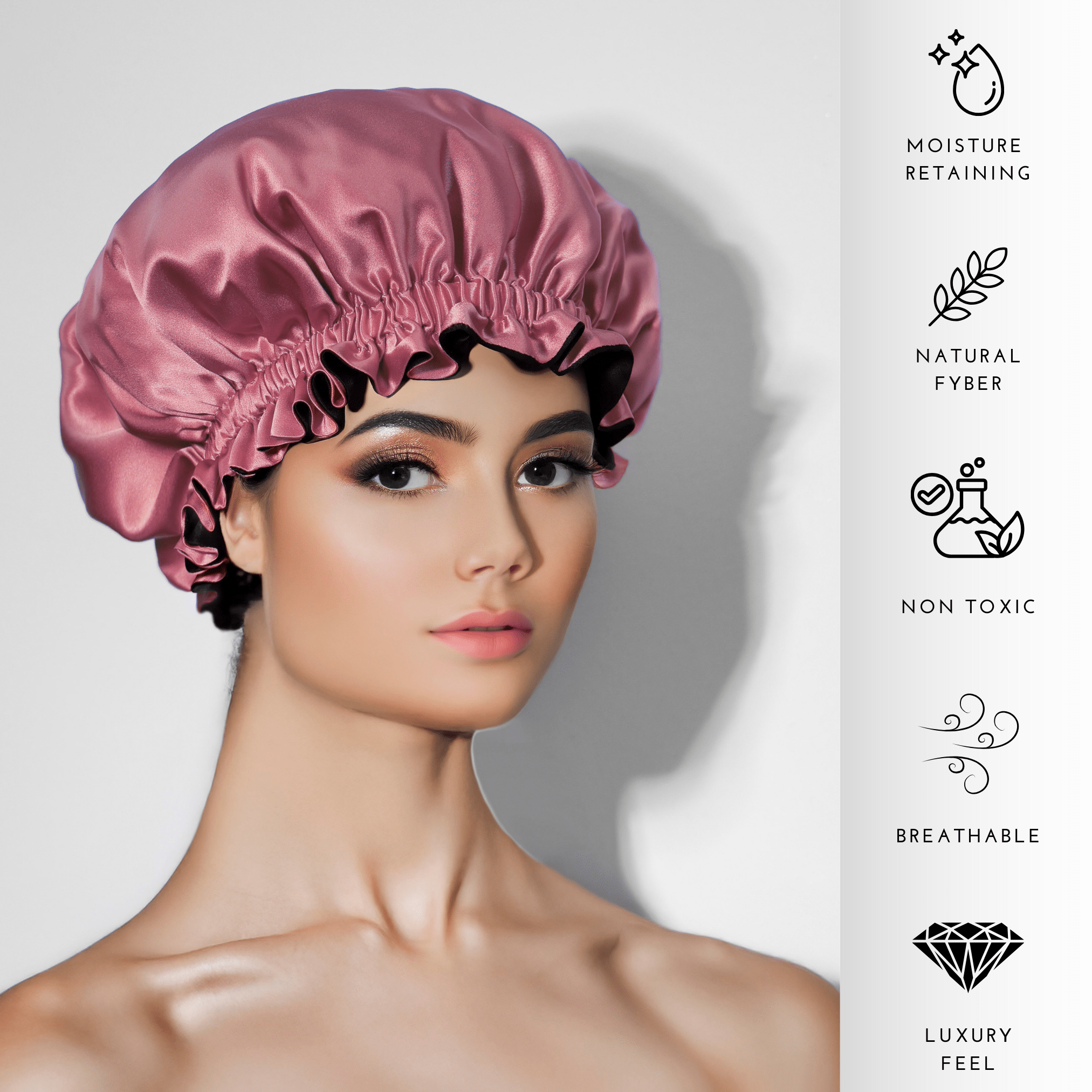 Punch & Black Pure Mulberry Silk Bonnet – Reversible & Durable - NOCHKA
