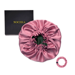 Punch & Black Pure Mulberry Silk Bonnet – Reversible & Durable - NOCHKA
