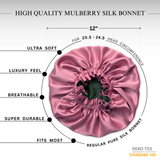 Punch & Black Pure Mulberry Silk Bonnet – Reversible & Durable - NOCHKA
