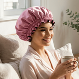 Punch & Black Pure Mulberry Silk Bonnet – Reversible & Durable - NOCHKA
