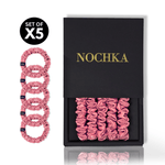 Punch Ultra - Skinny Silk Scrunchies (Set of 5) - NOCHKA

