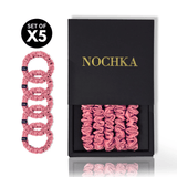 Punch Ultra - Skinny Silk Scrunchies (Set of 5) - NOCHKA
