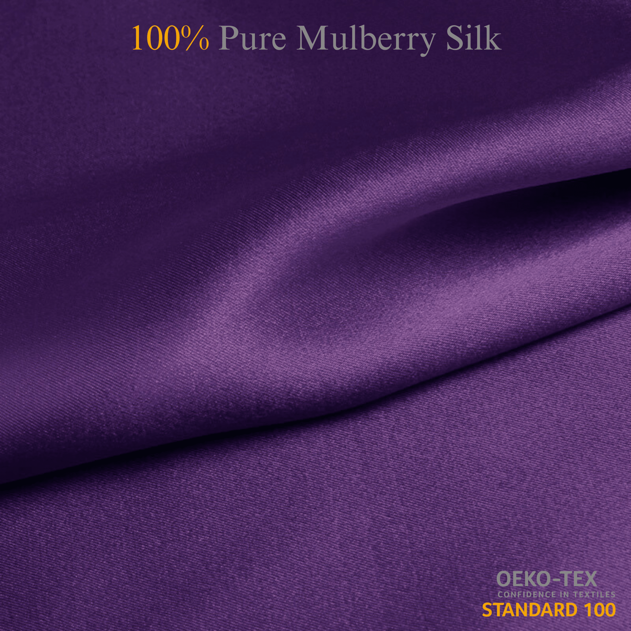 Purple 100% Pure Mulberry Silk Fabric 19mm Cut - to - Size Silk Fabric - NOCHKA
