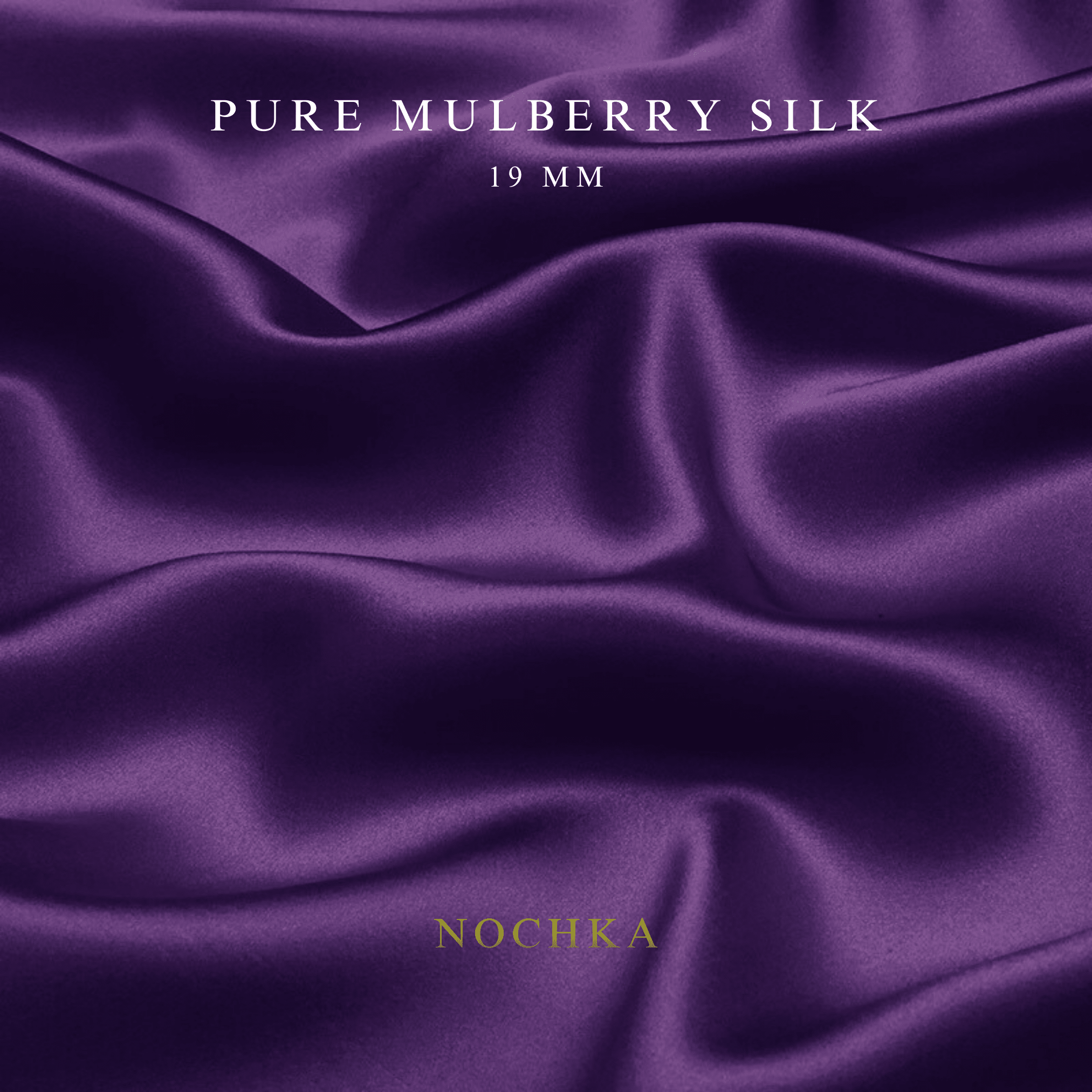 Purple 100% Pure Mulberry Silk Fabric 19mm Cut - to - Size Silk Fabric - NOCHKA
