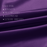 Purple 100% Pure Mulberry Silk Fabric 19mm Cut - to - Size Silk Fabric - NOCHKA

