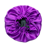 Purple & Black Pure Mulberry Silk Bonnet – Reversible & Durable - NOCHKA
