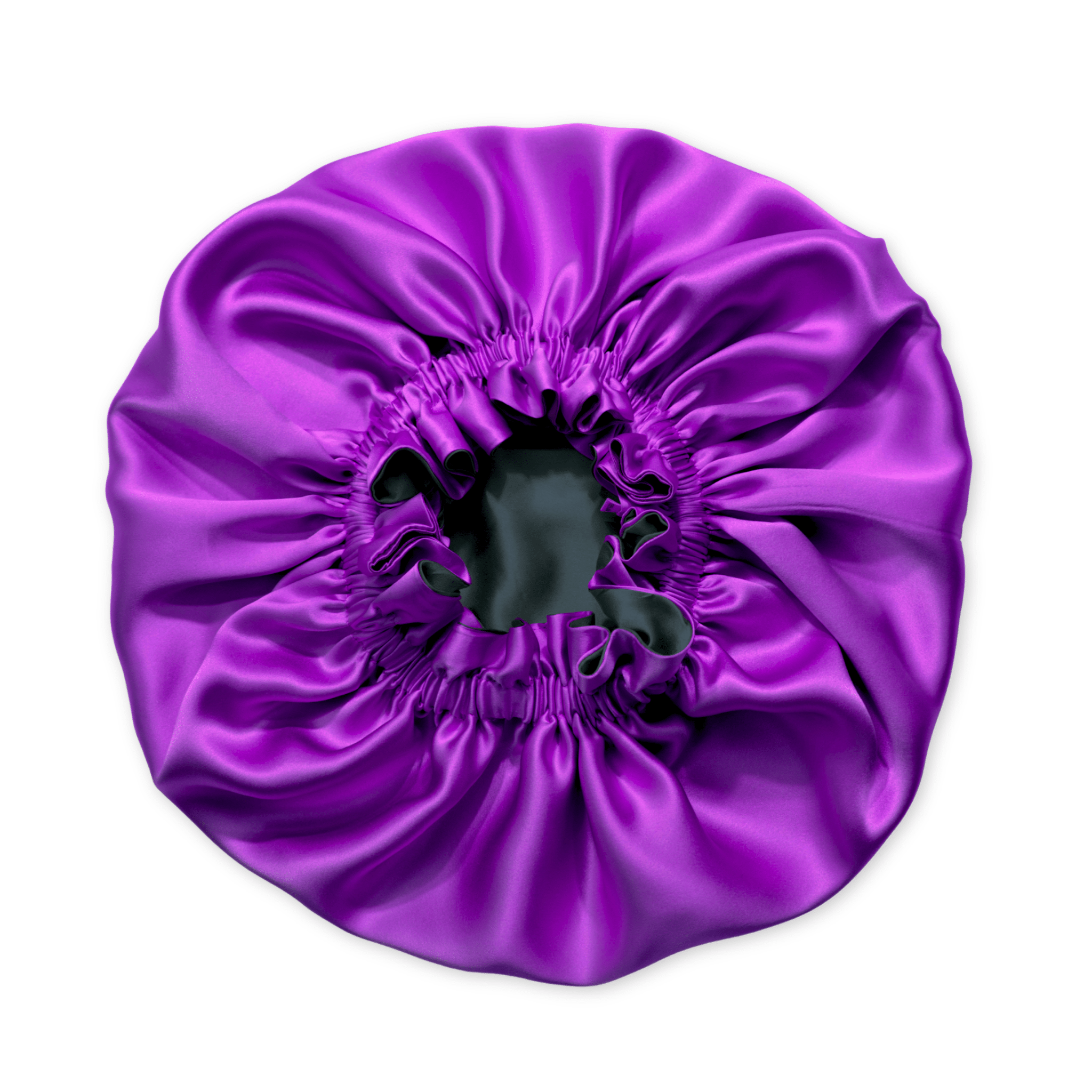 Purple & Black Pure Mulberry Silk Bonnet – Reversible & Durable - NOCHKA
