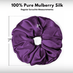 Purple Jumbo Scrunchie – 100% Pure Mulberry Silk, Perfect for All Hair Types - NOCHKA
