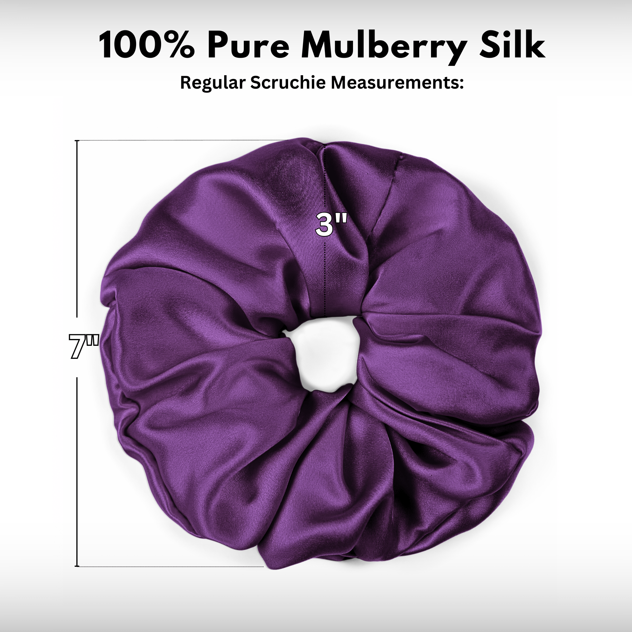 Purple Jumbo Scrunchie – 100% Pure Mulberry Silk, Perfect for All Hair Types - NOCHKA
