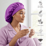 Purple Pure Mulberry Silk Medical Bonnet – Reversible & Durable - NOCHKA
