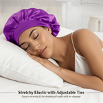 Purple Pure Mulberry Silk Medical Bonnet – Reversible & Durable - NOCHKA
