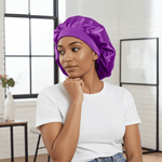 Purple Pure Mulberry Silk Medical Bonnet – Reversible & Durable - NOCHKA
