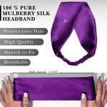 Purple Pure Silk Headband - NOCHKA
