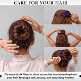 Purple Regular Scrunchie – 100% Pure Mulberry Silk, Perfect for All Hair Types - NOCHKA
