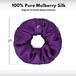 Purple Regular Scrunchie – 100% Pure Mulberry Silk, Perfect for All Hair Types - NOCHKA
