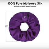 Purple Regular Scrunchie – 100% Pure Mulberry Silk, Perfect for All Hair Types - NOCHKA
