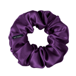 Purple Skinny Scrunchie – 100% Pure Mulberry Silk, Perfect for All Hair Types - NOCHKA
