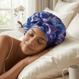 Purple Way Reversible Bonnet with Ties - NOCHKA
