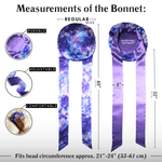 Purple Way Reversible Bonnet with Ties - NOCHKA
