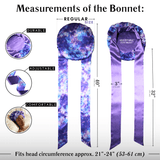 Purple Way Reversible Bonnet with Ties - NOCHKA

