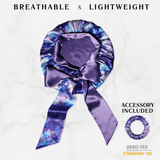 Purple Way Reversible Bonnet with Ties - NOCHKA
