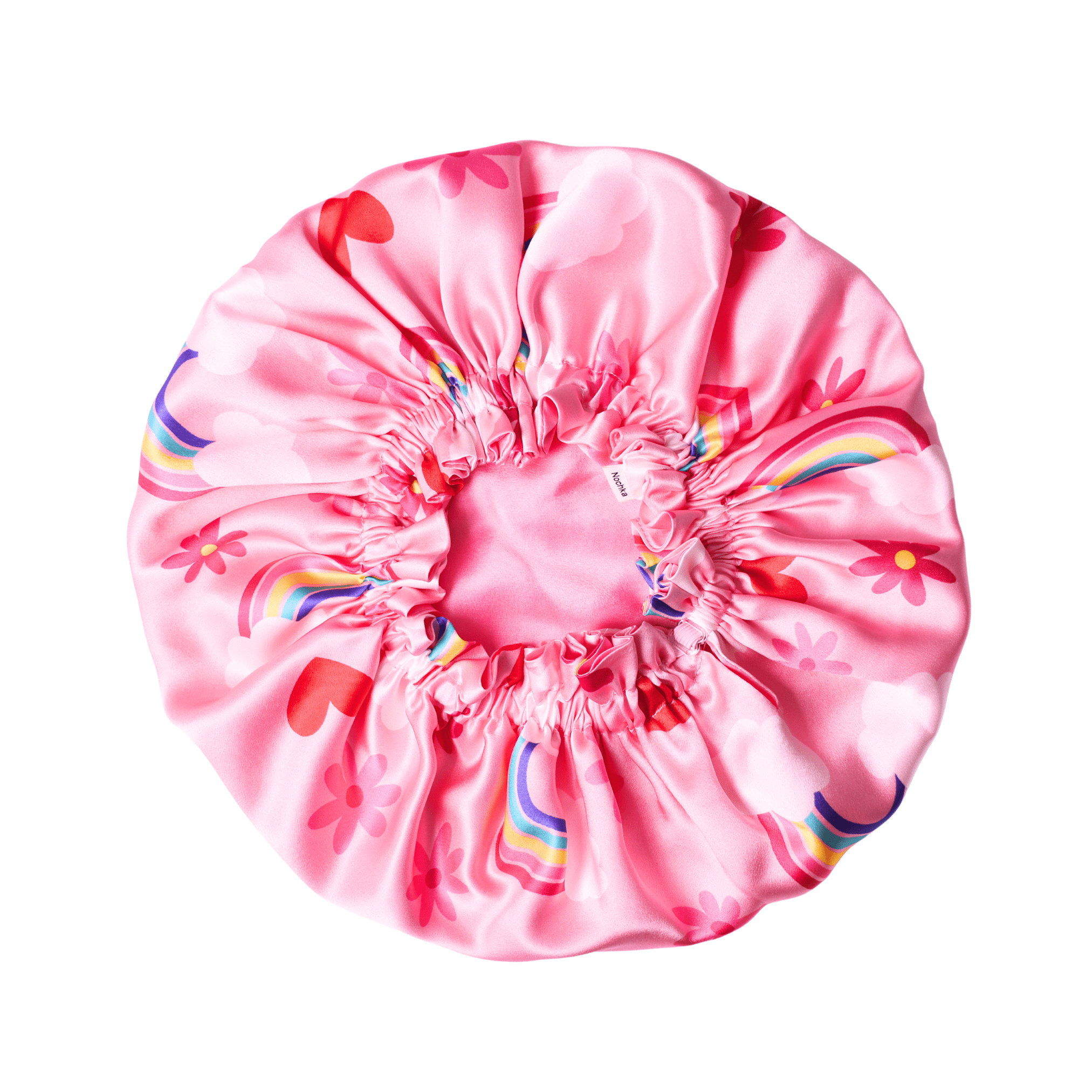 Rainbow Silky Dreams Reversible Pure Silk Bonnet for Kids - NOCHKA
