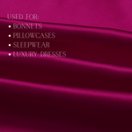 Raspberry 100% Pure Mulberry Silk Fabric 19mm Cut - to - Size Silk Fabric - NOCHKA
