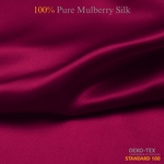 Raspberry 100% Pure Mulberry Silk Fabric 19mm Cut - to - Size Silk Fabric - NOCHKA
