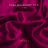 Raspberry 100% Pure Mulberry Silk Fabric 19mm Cut - to - Size Silk Fabric - NOCHKA
