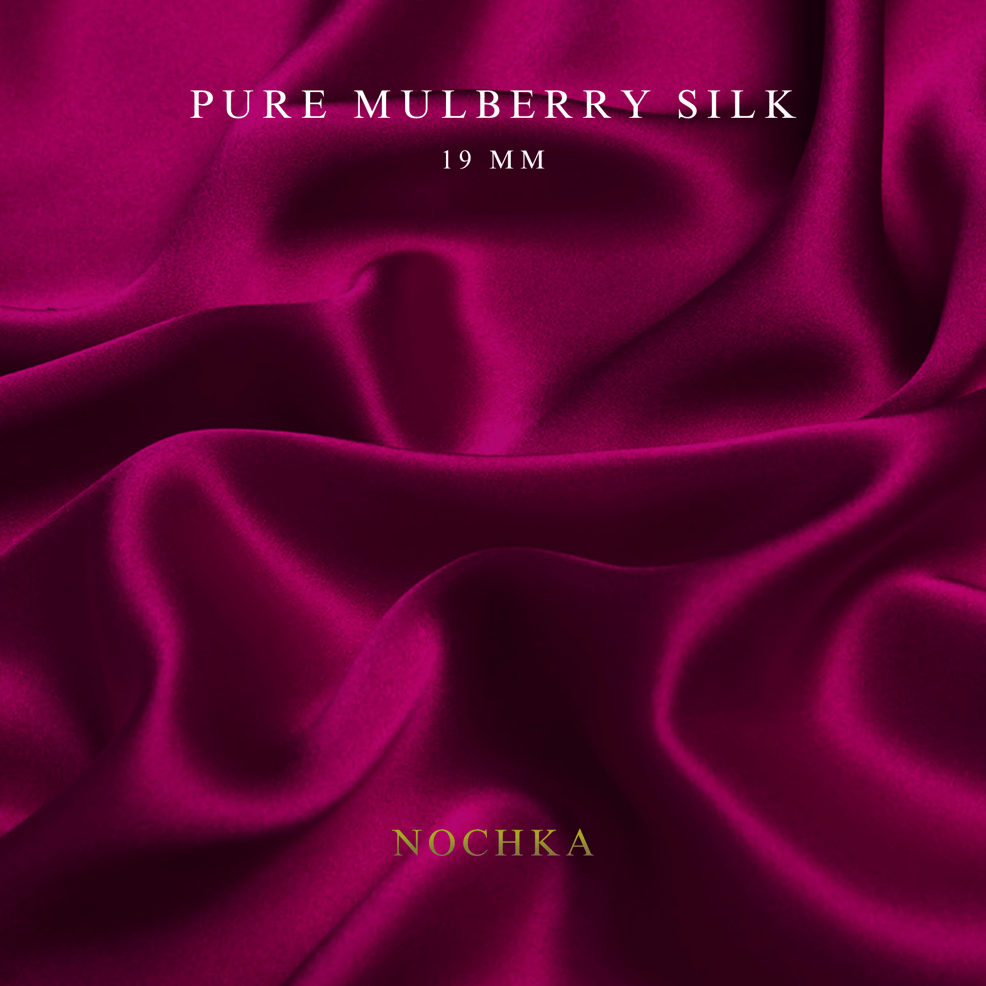 Raspberry 100% Pure Mulberry Silk Fabric 19mm Cut - to - Size Silk Fabric - NOCHKA
