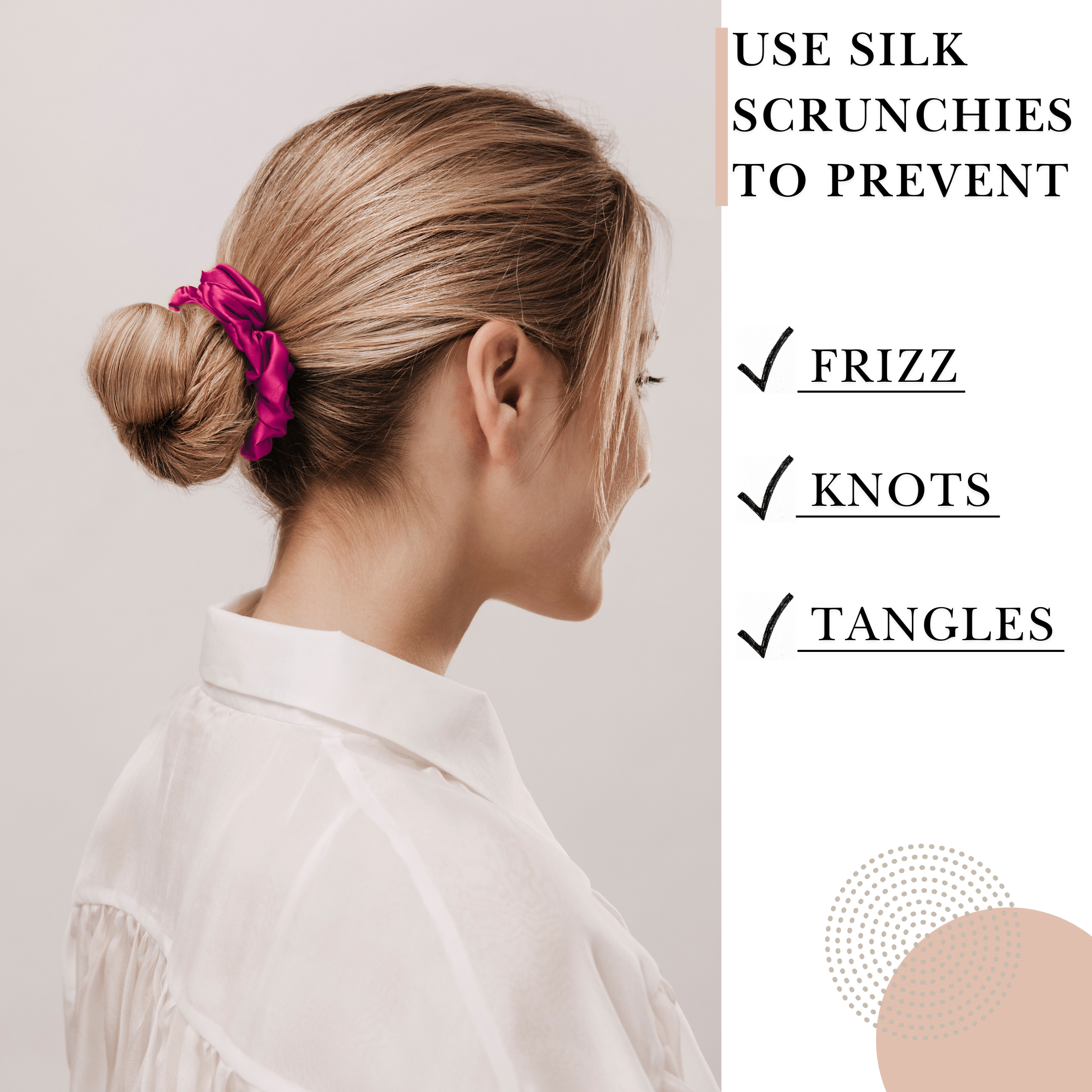 Raspberry Skinny Scrunchie – 100% Pure Mulberry Silk, Perfect for All Hair Types - NOCHKA
