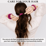 Raspberry Ultra - Skinny Silk Scrunchies (Set of 5) - NOCHKA
