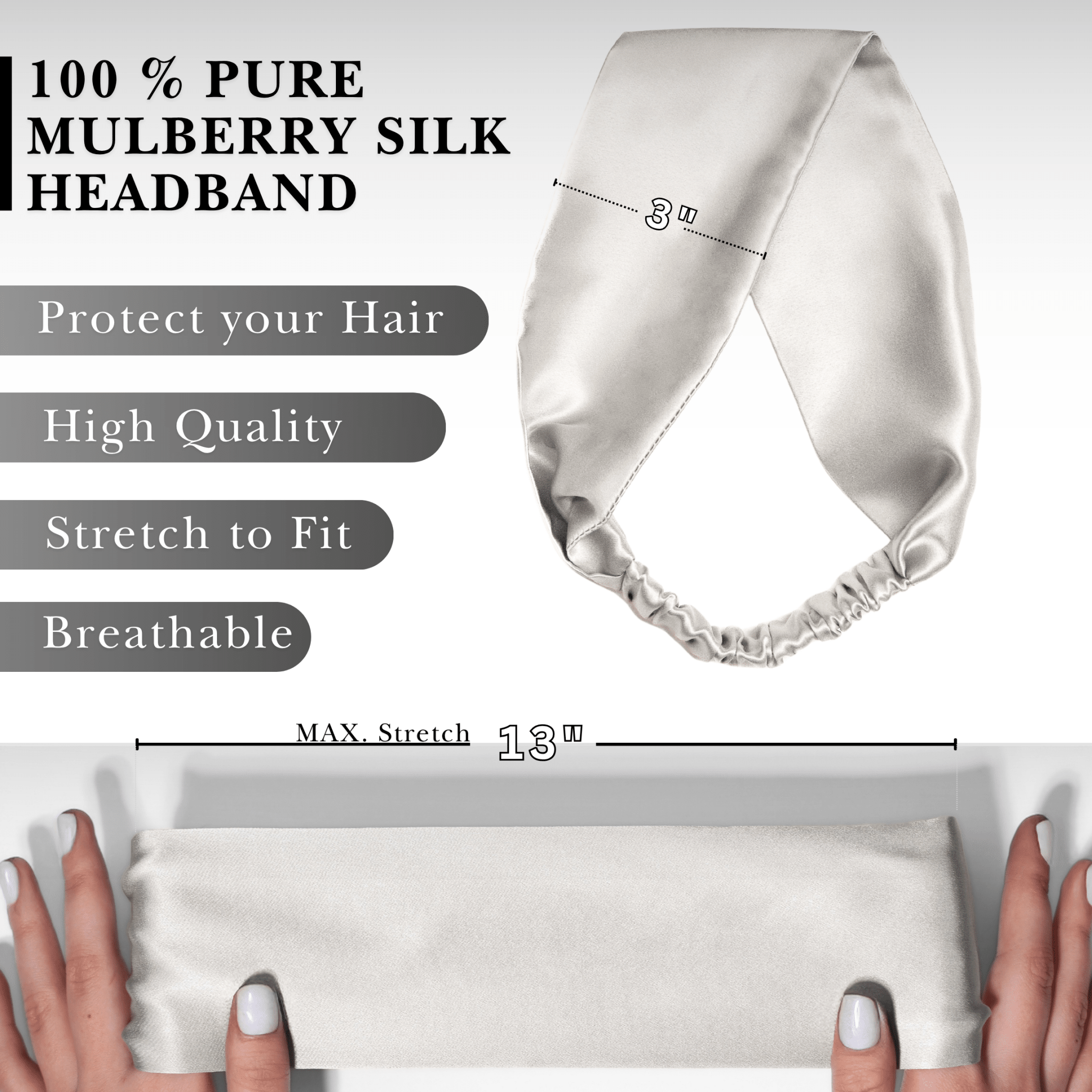 Raw Pure Silk Headband - NOCHKA
