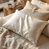 RAW (Undyed) 100% Pure Mulberry Silk Pillowcase 30 MOMME - Zipper - NOCHKA
