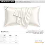 RAW (Undyed) 100% Pure Mulberry Silk Pillowcase 30 MOMME - Zipper - NOCHKA
