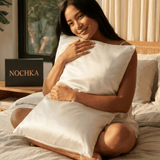 RAW (Undyed) 100% Pure Mulberry Silk Pillowcase 30 MOMME - Zipper - NOCHKA
