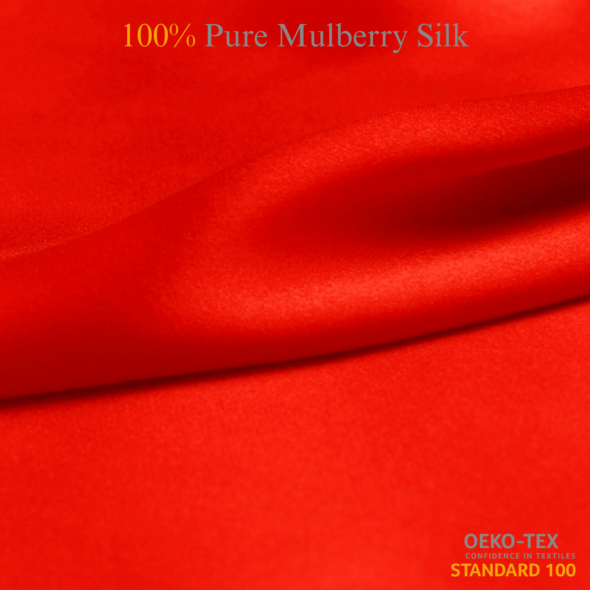 Red 100% Pure Mulberry Silk Fabric 19mm Cut - to - Size Silk Fabric - NOCHKA
