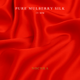 Red 100% Pure Mulberry Silk Fabric 19mm Cut - to - Size Silk Fabric - NOCHKA
