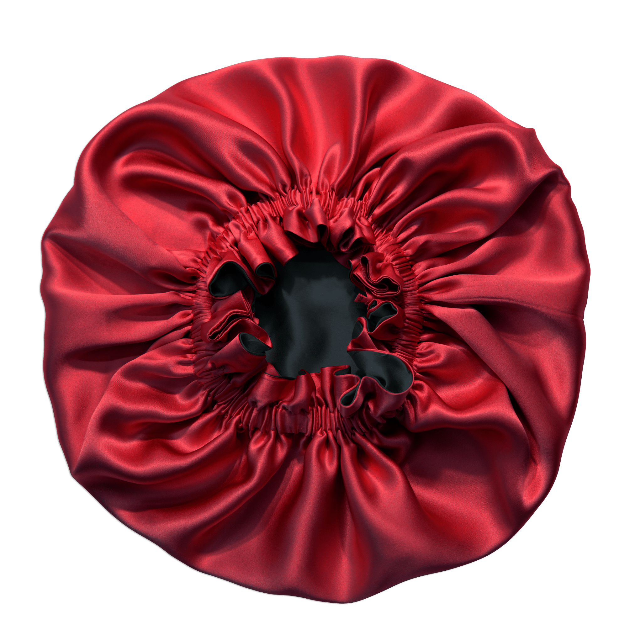 Red & Black Pure Mulberry Silk Bonnet – Reversible & Durable - NOCHKA
