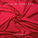 Red & Black Pure Mulberry Silk Bonnet – Reversible & Durable - NOCHKA
