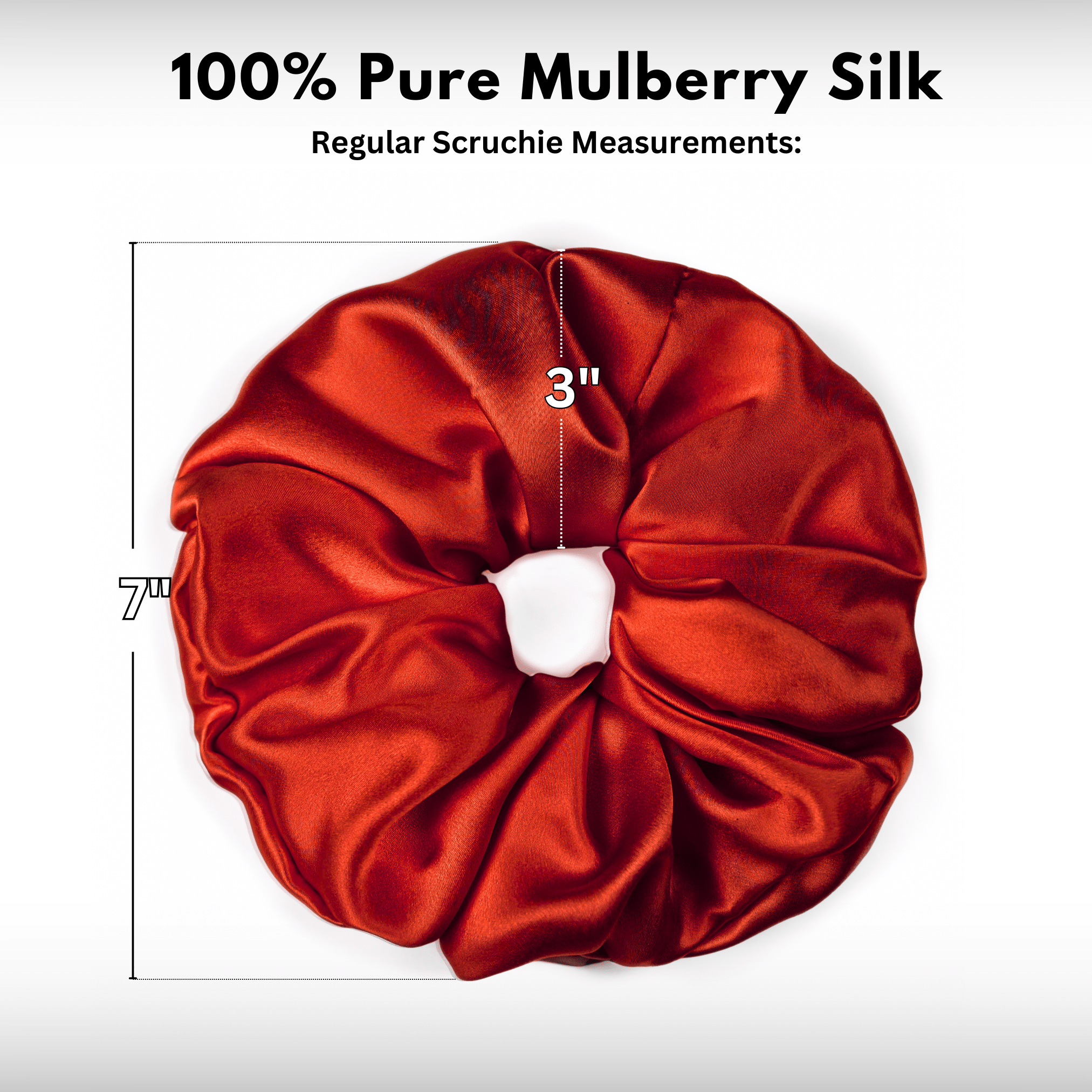 Red Jumbo Scrunchie – 100% Pure Mulberry Silk, Perfect for All Hair Types - NOCHKA
