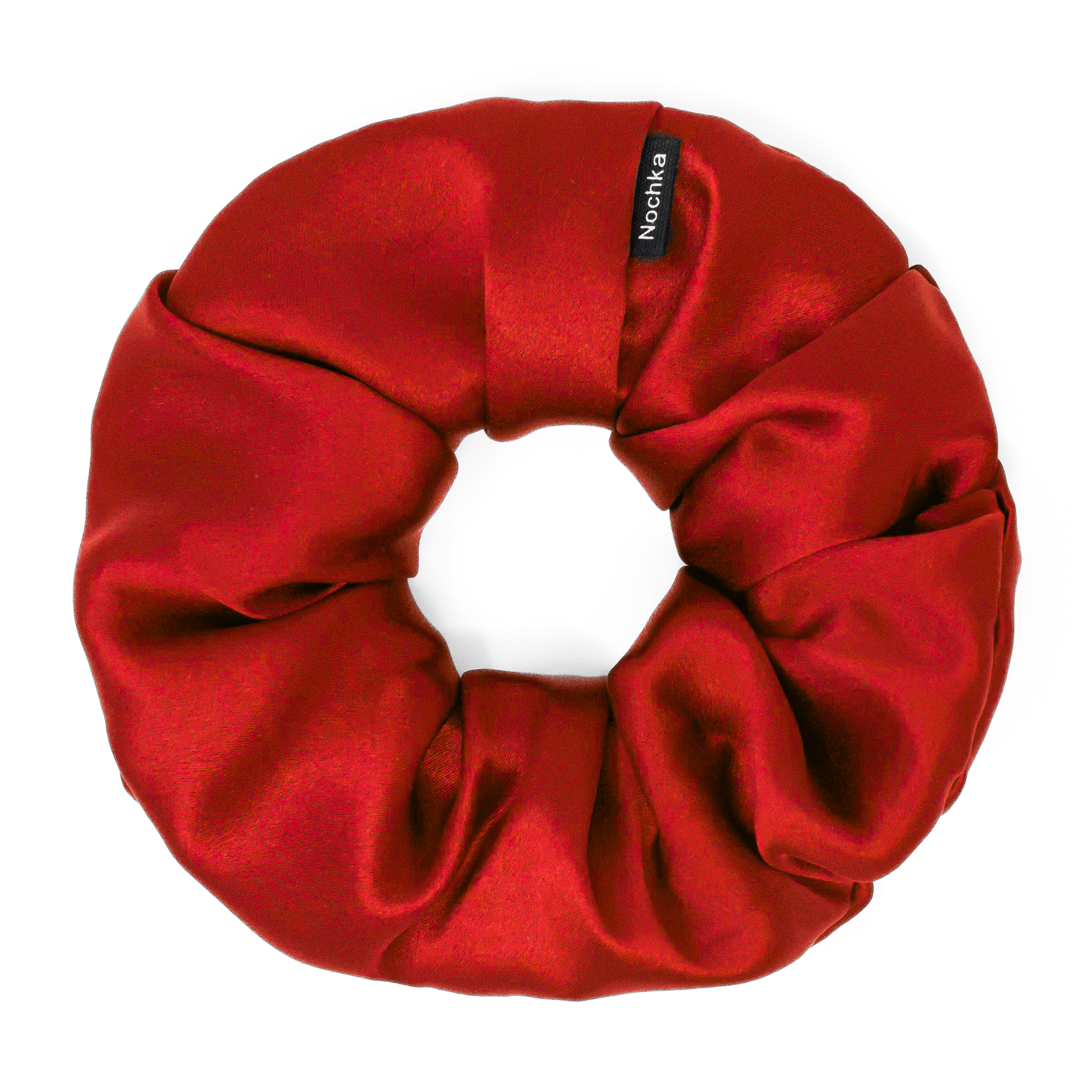 Red Regular Scrunchie – 100% Pure Mulberry Silk, Perfect for All Hair Types - NOCHKA
