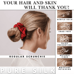 Red Regular Scrunchie – 100% Pure Mulberry Silk, Perfect for All Hair Types - NOCHKA
