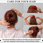 Red Regular Scrunchie – 100% Pure Mulberry Silk, Perfect for All Hair Types - NOCHKA
