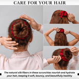 Red Regular Scrunchie – 100% Pure Mulberry Silk, Perfect for All Hair Types - NOCHKA
