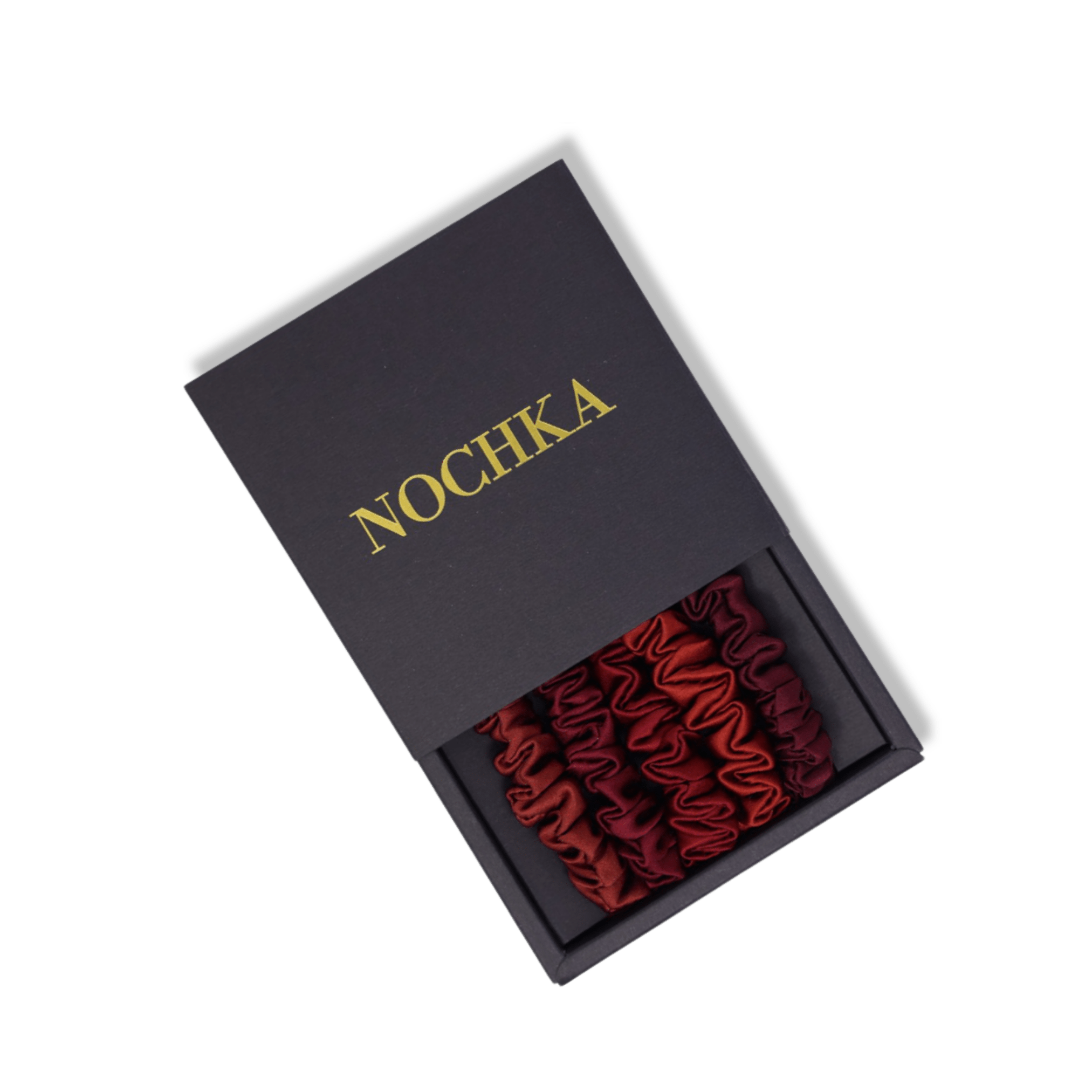 Red Shades Ultra - Skinny Silk Scrunchies (Set of 5) - NOCHKA

