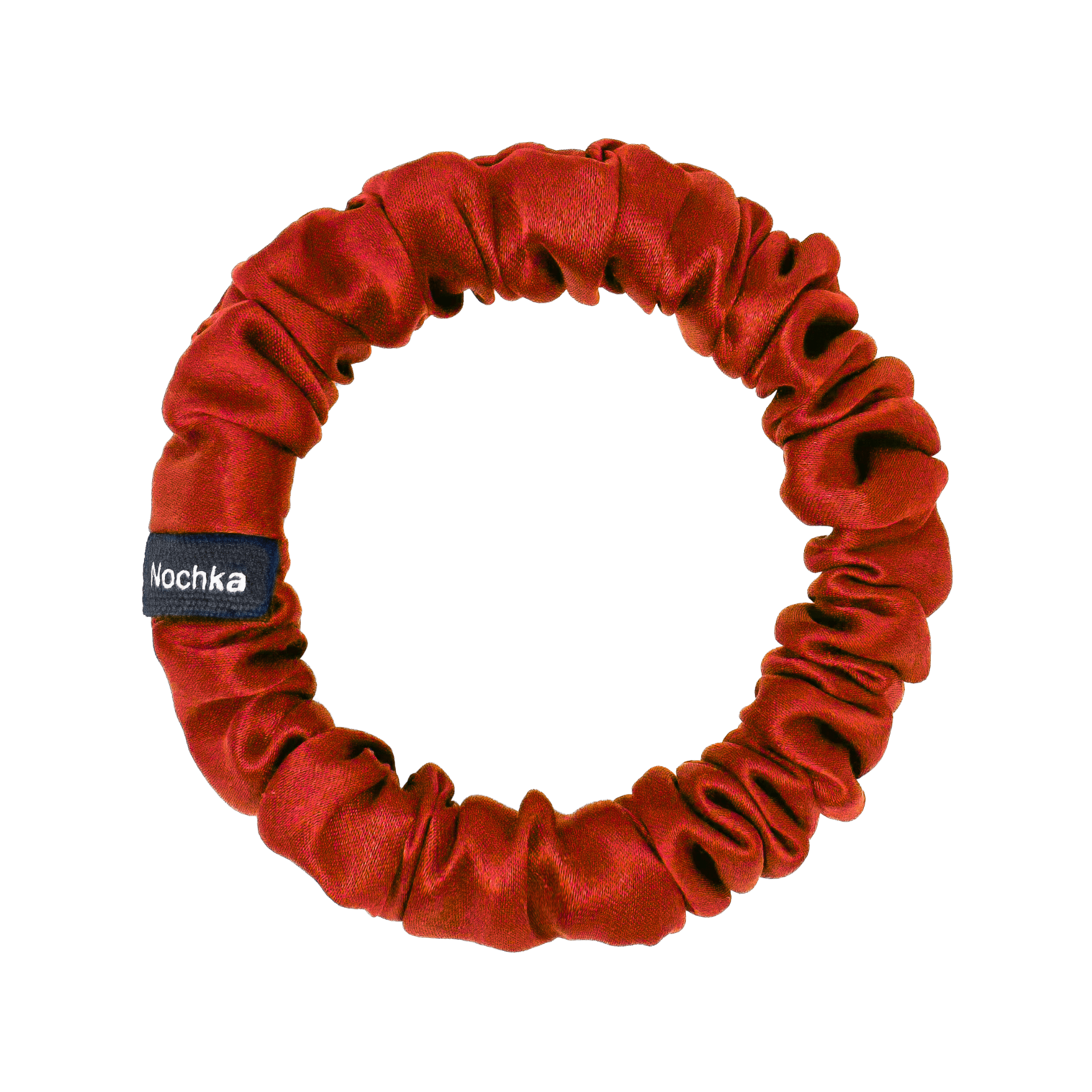 Red Ultra Skinny Scrunchie – 100% Pure Mulberry Silk, Perfect for All Hair Types - NOCHKA
