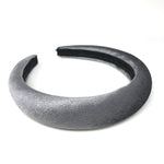 Retro Gray Floral Padded Headband by NOCHKA - NOCHKA
